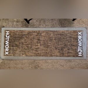 HOTWORX mat, gray and orange yoga towel set